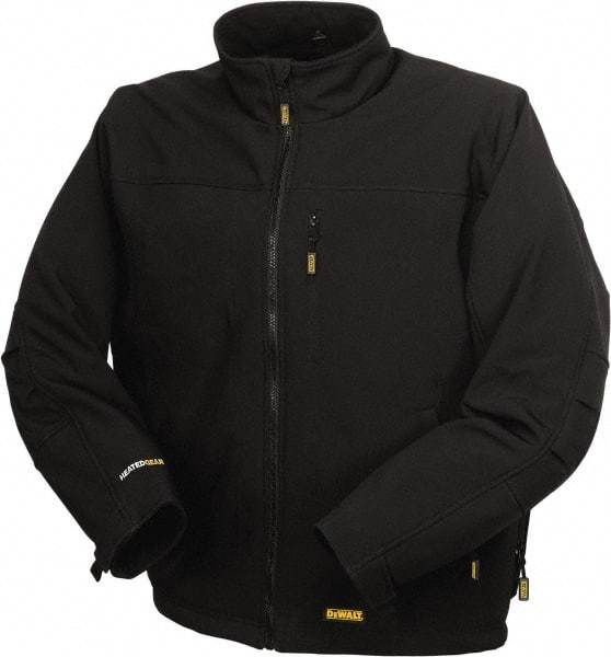 DeWALT - Size M Heated & Cold Weather Jacket - Black, Polyester, Zipper Closure, 46" Chest - Best Tool & Supply