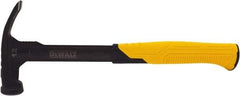 DeWALT - 12 oz Head, Straight Nail Hammer - 12" OAL, Steel Head, 2" Face Diam, Smooth Face, Steel Handle with Grip - Best Tool & Supply