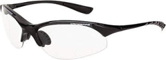 CrossFire - Clear Lenses, Framed Safety Glasses - Scratch Resistant, Black Frame, Size Universal, Wrap Around - Best Tool & Supply