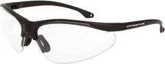 CrossFire - Clear Lenses, Framed Safety Glasses - Scratch Resistant, Black Frame, Size Universal, Wrap Around - Best Tool & Supply