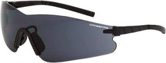 CrossFire - Smoke Lenses, Framed Safety Glasses - Anti-Fog, Black Frame, Size Universal, Wrap Around - Best Tool & Supply