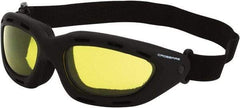 CrossFire - Yellow Lenses, Framed Safety Glasses - Anti-Fog, Black Frame, Size Universal, Wrap Around - Best Tool & Supply