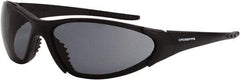 CrossFire - Smoke Lenses, Framed Safety Glasses - Scratch Resistant, Black Frame, Size Universal, Wrap Around - Best Tool & Supply