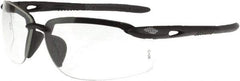 CrossFire - Clear Lenses, Framed Safety Glasses - Scratch Resistant, Black Frame, Size Universal, Wrap Around - Best Tool & Supply