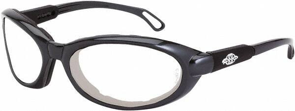 CrossFire - Clear Lenses, Framed Safety Glasses - Anti-Fog, Gray Frame, Size Universal, Wrap Around - Best Tool & Supply