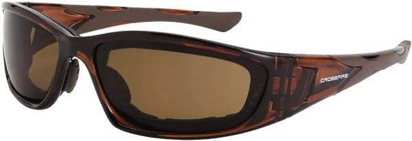 CrossFire - Dark Smoke Lenses, Framed Safety Glasses - Anti-Fog, Black Frame, Size Universal, Wrap Around - Best Tool & Supply