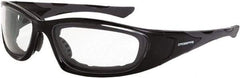 CrossFire - Clear Lenses, Framed Safety Glasses - Anti-Fog, Black Frame, Size Universal, Wrap Around - Best Tool & Supply