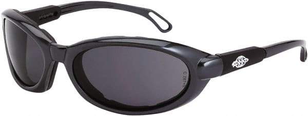 CrossFire - Smoke Lenses, Framed Safety Glasses - Anti-Fog, Gray Frame, Size Universal, Wrap Around - Best Tool & Supply