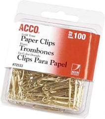 ACCO - 1-1/8" Wide Paper Fastener - Gold - Best Tool & Supply