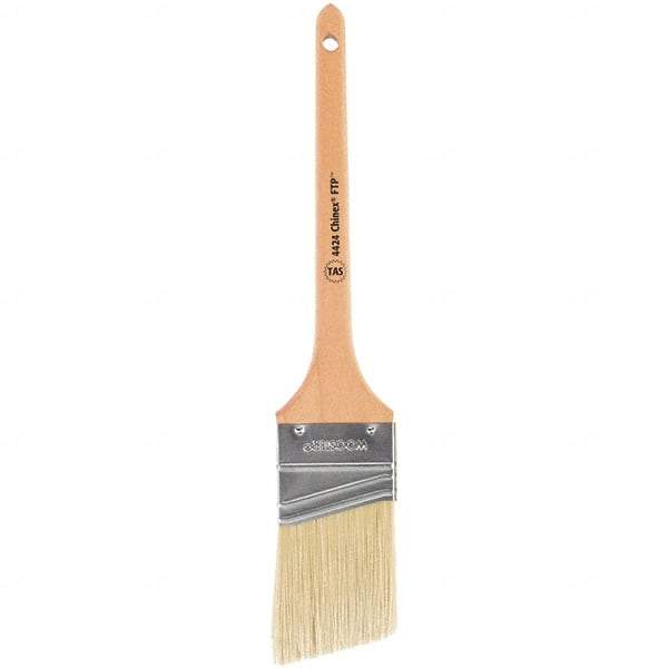 Wooster Brush - 2-1/2" Angled Synthetic Sash Brush - 2-11/16" Bristle Length, 7-1/2" Maple Handle - Best Tool & Supply