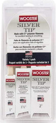 Wooster Brush - 1, 1-1/2 & 2" Angle/Flat Polyester General Purpose Paint Brush Set - 2-3/16, 2-7/16 & 2-11/16" Bristle Length, 7-1/2" Wood Handle - Best Tool & Supply