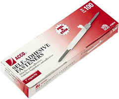 ACCO - 100 Piece Paper File Fasteners - 5.9" Long - Best Tool & Supply