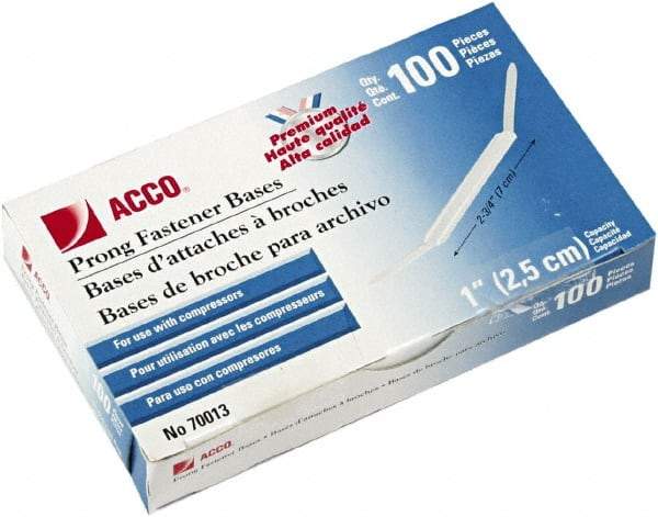 ACCO - 100 Piece Paper File Fasteners - 5-1/2" Long - Best Tool & Supply