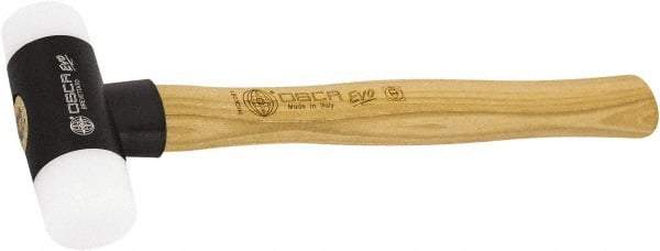 Osca - 8 oz Head 1" Face Diam Aluminum Soft Face Dead Blow Hammer with Tips - 12" OAL, Hickory Handle - Best Tool & Supply