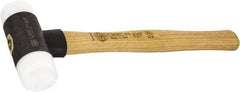 Osca - 24 oz Head 2" Face Diam Iron Soft Face Dead Blow Hammer with Tips - 12-39/64" OAL, Hickory Handle - Best Tool & Supply