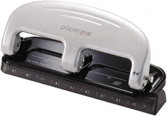 PaperPro - Paper Punches Type: 20 Sheet Manual Three Hole Punch Color: Black/Silver - Best Tool & Supply