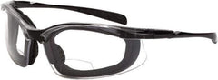 CrossFire - +2.5, Clear Lenses, Scratch Resistant, Framed Magnifying Safety Glasses - UV Protection, Black Frame - Best Tool & Supply