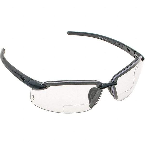 CrossFire - +1.5, Clear Lenses, Scratch Resistant, Frameless Magnifying Safety Glasses - UV Protection - Best Tool & Supply