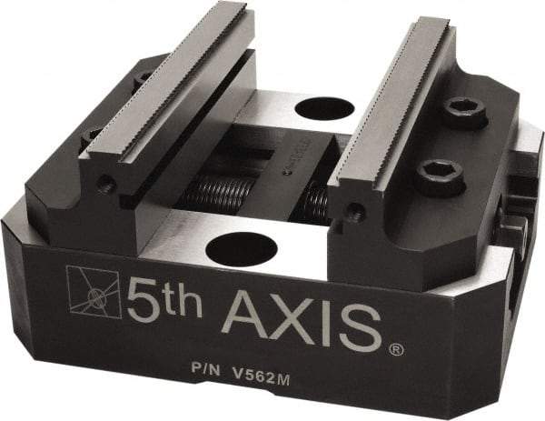 5th Axis - 125mm Jaw Width, 74mm High x 150mm Long x 125mm Wide Vise - For Use with 5 Axis Workholding Systems - Best Tool & Supply