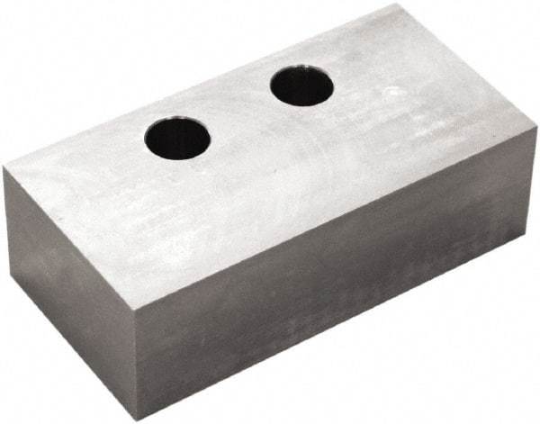 5th Axis - 6" Wide x 2" High x 2.95" Thick, Flat/No Step Vise Jaw - Soft, Aluminum, Manual Jaw, Compatible with V6105M Vises - Best Tool & Supply