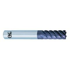 1/2'' Dia. - 3-1/2'' OAL - - WXS Coated CBD - 45° Helix HP End Mill - 6 FL - Best Tool & Supply