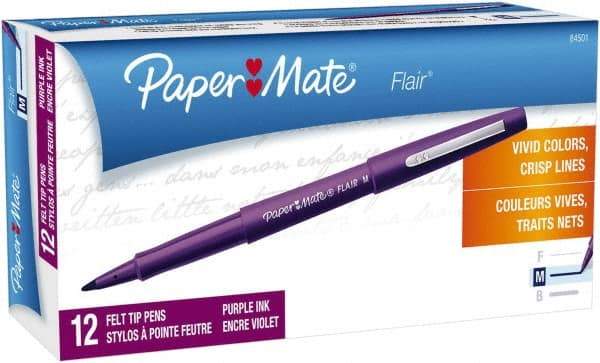 Paper Mate - Felt Tip Porous Point Pen - Purple - Best Tool & Supply