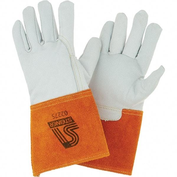 Steiner - Size S Unlined Goatskin Welding Glove - Gauntlet Cuff, Wing Thumb, For TIG - Best Tool & Supply