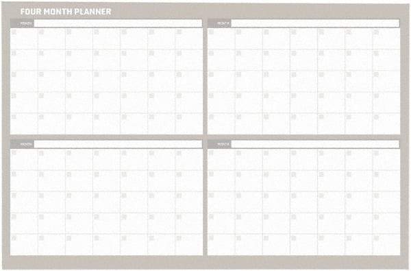 MasterVision - 36 x 48", Wall Calendar - White - Best Tool & Supply