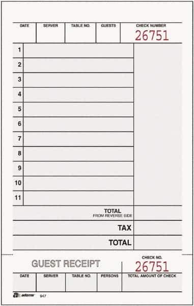 Adams Business Forms - 250 Sheet, 7-1/4 x 4-1/4", Guest Book - White - Best Tool & Supply