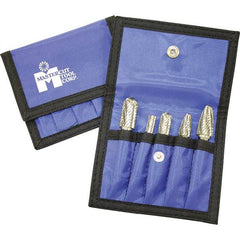 Made in USA - 3 Piece, 6mm Shank Burr Set - Multiple Head Shapes, Solid Carbide, 6° Included Angle - Best Tool & Supply