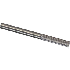 Made in USA - 3/32" Cut Diam, 1/8" Shank Diam, Carbide Chipbreaker Cut Cylinder Burr - Best Tool & Supply