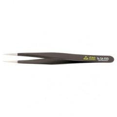 3C SA FINE ROUNDED SHORTER TWEEZERS - Best Tool & Supply