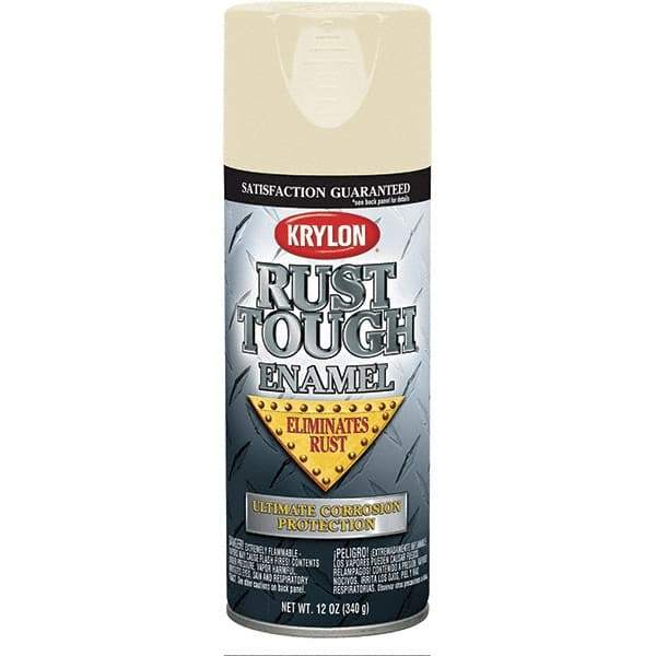 Krylon - Almond (Color), Gloss, Rust Proof Enamel Spray Paint - 25 Sq Ft per Can, 12 oz Container, Use on Wood, Metal - Best Tool & Supply