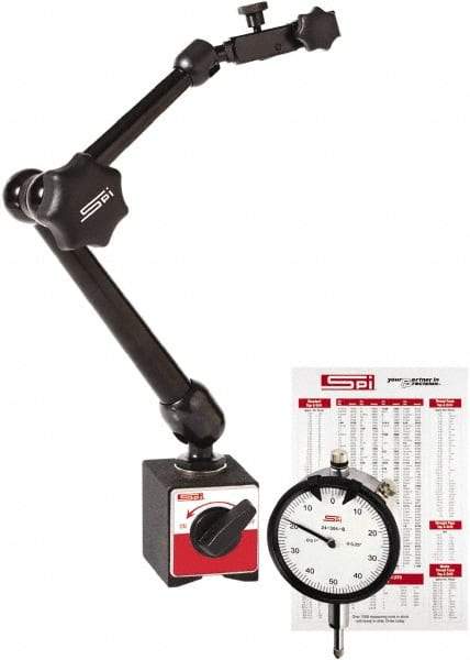 SPI - 1" Range, 0-100-0, 0-50-0 Dial Reading, 0.001" Graduation Dial Drop Indicator - 2-1/4" Dial - Best Tool & Supply