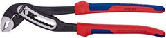 Knipex - 12" OAL, 2-3/4" Max Capacity, 9 Position Water Pump Tongue & Groove Pliers - V-Jaws, Comfort Grip Handles - Best Tool & Supply