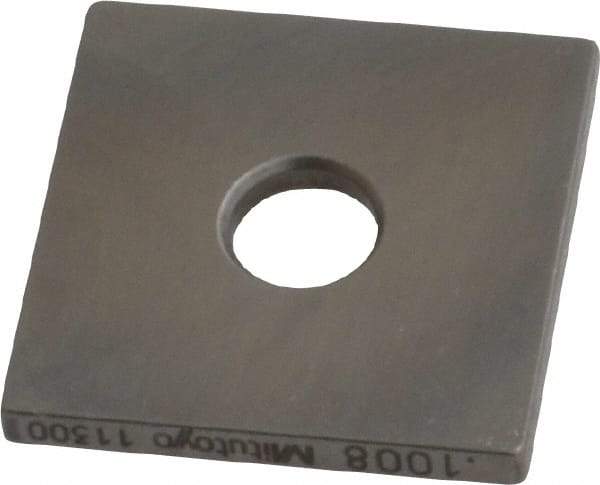 Mitutoyo - 0.1008" Square Steel Gage Block - Accuracy Grade 0, Includes Certificate of Inspection - Best Tool & Supply