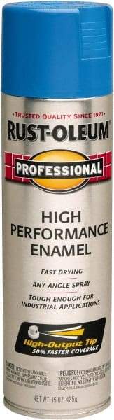 Rust-Oleum - Safety Blue, Gloss, Rust Proof Enamel Spray Paint - 14 Sq Ft per Can, 15 oz Container, Use on Multipurpose - Best Tool & Supply