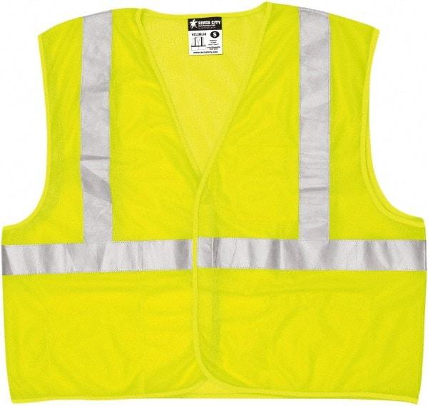 MCR Safety - Size 2XL Flame Resistant/Retardant Lime Mesh General Purpose Vest - 26.4" Chest, ANSI 107-2015, Hook & Loop Closure, 3 Pockets, Polyester - Best Tool & Supply