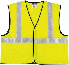 MCR Safety - Size 3XL Flame Resistant/Retardant Lime Solid General Purpose Vest - 27.4" Chest, ANSI 107-2015, Hook & Loop Closure, 3 Pockets, Polyester - Best Tool & Supply