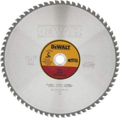 DeWALT - 14" Diam, 1" Arbor Hole Diam, 66 Tooth Wet & Dry Cut Saw Blade - Carbide-Tipped, Standard Round Arbor - Best Tool & Supply