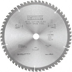 DeWALT - 12" Diam, 1" Arbor Hole Diam, 60 Tooth Wet & Dry Cut Saw Blade - Carbide-Tipped, Standard Round Arbor - Best Tool & Supply