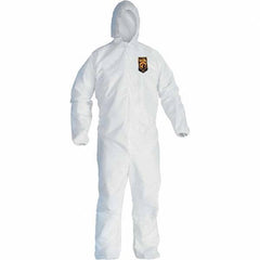 KleenGuard - Size 5X/6XL Film Laminate General Purpose Coveralls - White, Zipper Closure, Elastic Cuffs, Elastic Ankles, Serged Seams - Best Tool & Supply