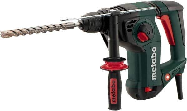 Metabo - 120 Volt 1-1/4" SDS Plus Chuck Electric Hammer Drill - 0 to 4,470 BPM, 0 to 1,150 RPM, Reversible - Best Tool & Supply