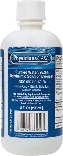 PRO-SAFE - 8 oz, Disposable Eyewash Solution Station - Approved by FDA - Best Tool & Supply