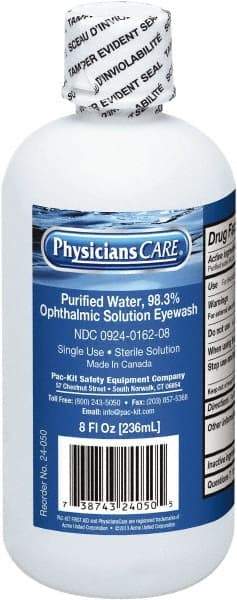 PRO-SAFE - 16 oz, Disposable Eyewash Single Refill Station - Approved by FDA - Best Tool & Supply