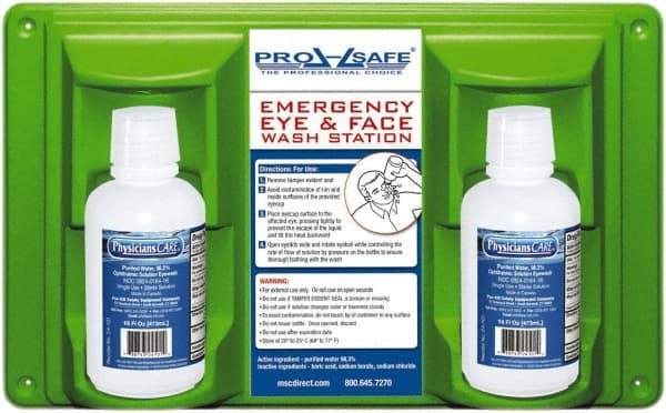 PRO-SAFE - 16 oz, Disposable Eyewash Double Station - Approved by FDA - Best Tool & Supply