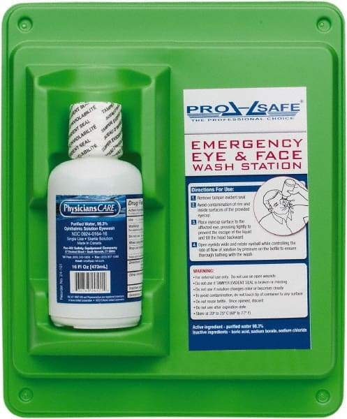 PRO-SAFE - 16 oz, Disposable Eyewash Single Station - Approved by FDA - Best Tool & Supply