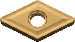 Kyocera - DNMG432 Grade PV7005 Cermet Turning Insert - TiC/TiN (Megacoat) Finish, 55° Diamond, 1/2" Inscr Circle, 3/16" Thick, 1/32" Corner Radius - Best Tool & Supply