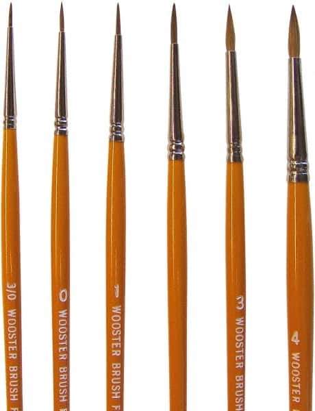 Wooster Brush - #1 Sable Artist's Paint Brush - 3/32" Wide, 5/16" Bristle Length, 5-45/64" Plastic Handle - Best Tool & Supply