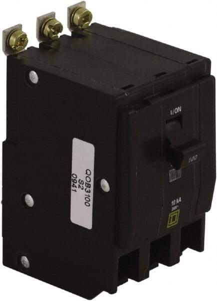 Square D - 100 Amp, 240 VAC, 3 Pole, Bolt On Miniature Circuit Breaker - 4-2/0 AWG - Best Tool & Supply